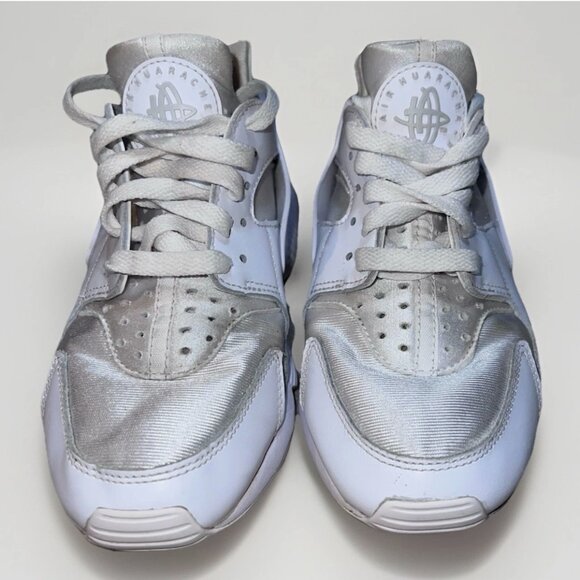 Nike Women Air Huarache Running Sneakers White Platinum Gum Size: 7.5 used - Picture 3 of 12